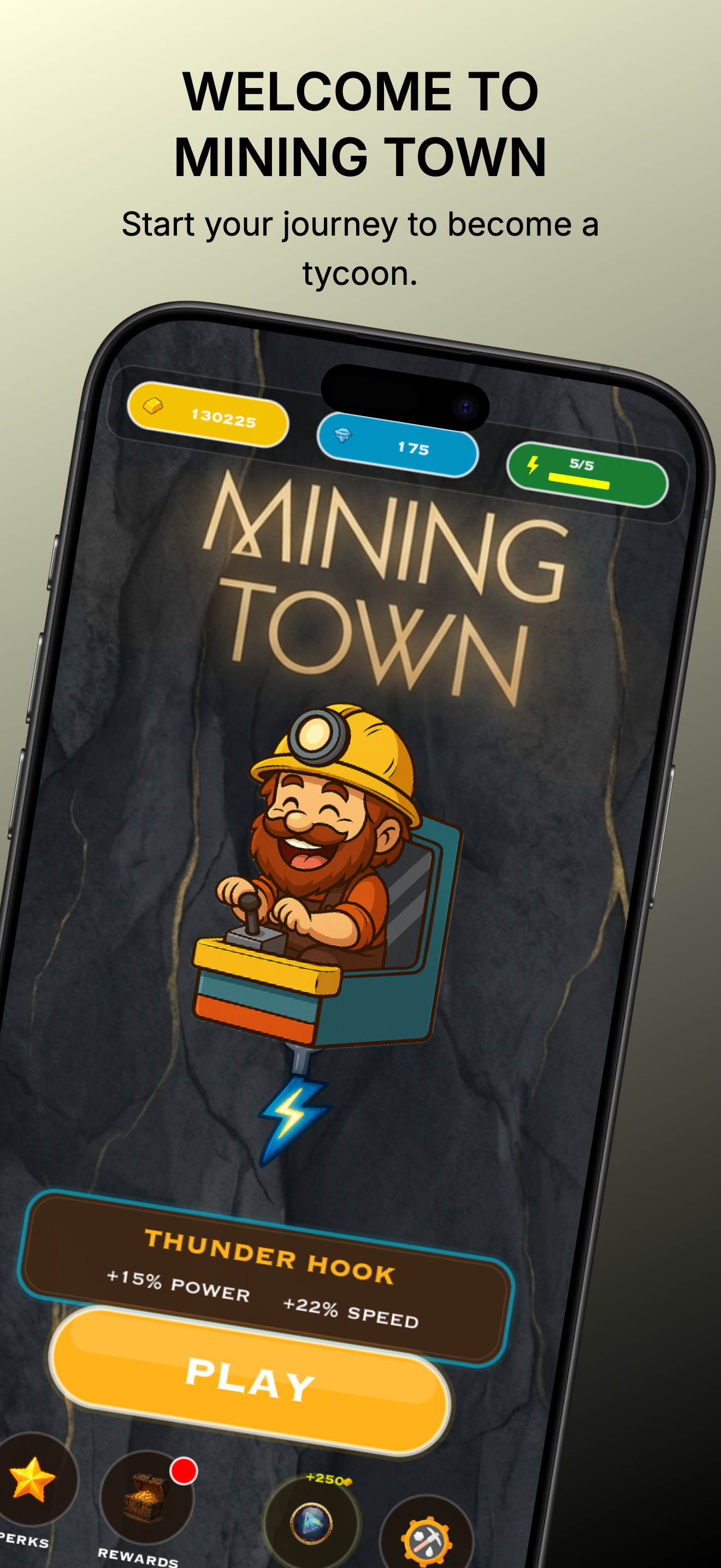 Mining Town – Welcome Screen